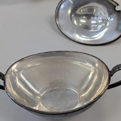 W. G. Webster Teapot & Silver Plated Sugar Dish