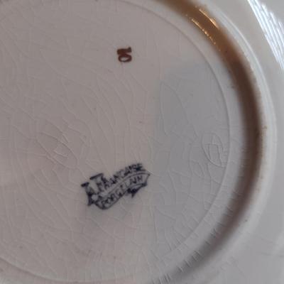 Pair of Hand Painted Porcelain Plates with Grape Design