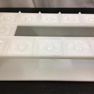 Bathroom Glass Canisters and Plastic Tissue Holder