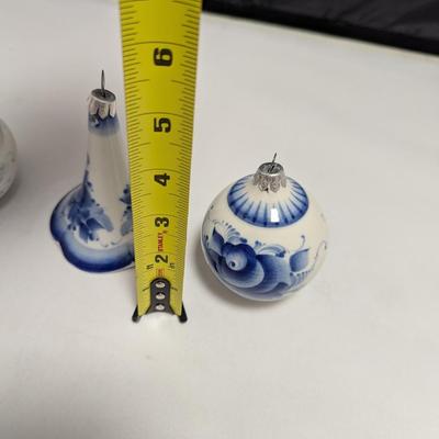 Porcelain Blue & White Christmas Ornaments (DR)