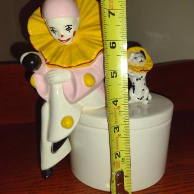 Clown Design Porcelain Trinket Box