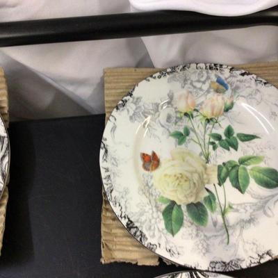 2 Sets of Four American Atelier Dessert Plates