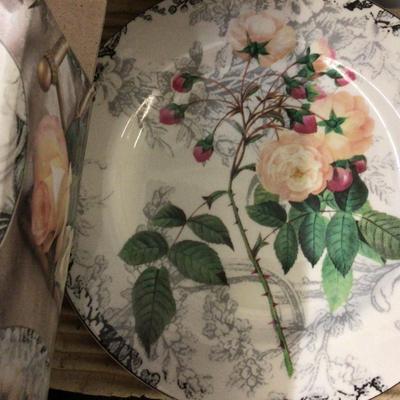 2 Sets of Four American Atelier Dessert Plates