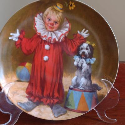 'Tommy the Clown' by John McClelland Limited Edition/Numbered Porcelain Plate- Approx 9 1/4" in Diameter