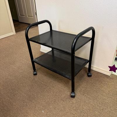 Metal rolling office shelf