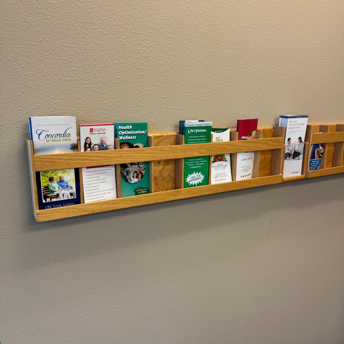 Oak Wall book rack | EstateSales.org