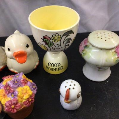 S&P Lot, Egg Cup, Hair Pin Holder