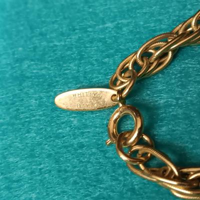 WHITING DAVIS CHAIN NECKLACE, 2 UNIQUE BROOCHES AND MORE