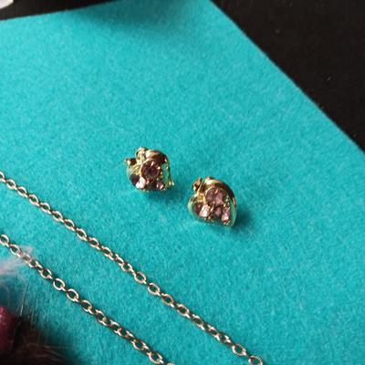 NEW NECKLACE AND EARRINGS, BROOCHES AND MORE