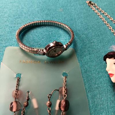 NEW NECKLACE AND EARRINGS, BROOCHES AND MORE