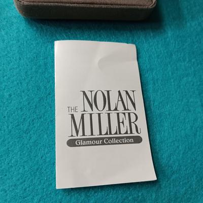NOLAN MILLER RHINESTONE PENDANT AND CHAIN PLUS RHINESTONE EARRINGS