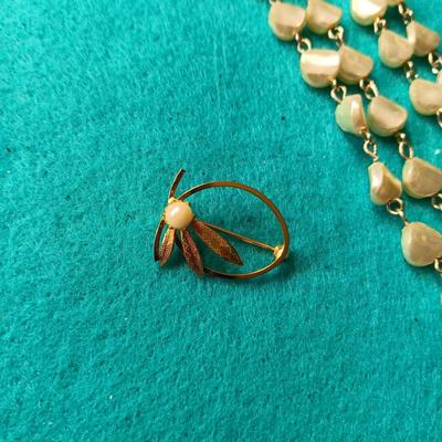 GOLD-TONE AND FAUX PEARL JEWELRY