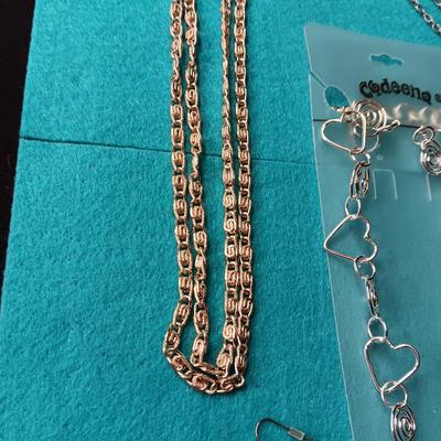 NEW NECKLACE, EARRINGS AND BRACELET PLUS MORE