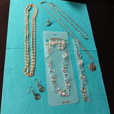 NEW NECKLACE, EARRINGS AND BRACELET PLUS MORE