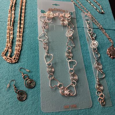 NEW NECKLACE, EARRINGS AND BRACELET PLUS MORE
