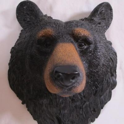 Bear face 3D wall plaque