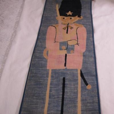 Vintage Danish wall hanging of a toy soldier