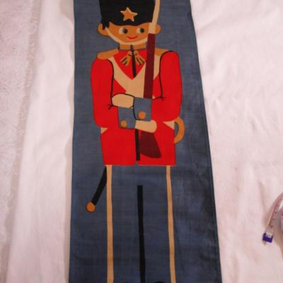 Vintage Danish wall hanging of a toy soldier
