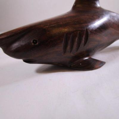 Ironwood shark sculpture