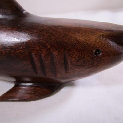 Ironwood shark sculpture