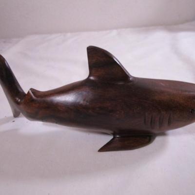 Ironwood shark sculpture