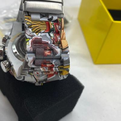 LIKE NEW INVICTA MEN’S WATCH BOLT ZEUS MODEL 30065 GRAFFITI STYLE