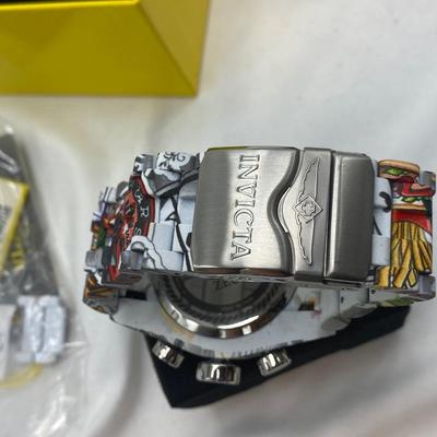 LIKE NEW INVICTA MEN’S WATCH BOLT ZEUS MODEL 30065 GRAFFITI STYLE