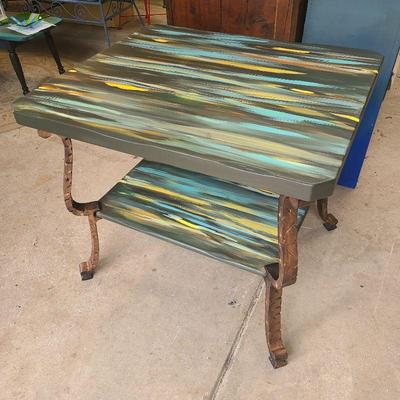 Hand painted table cast iron legs $125