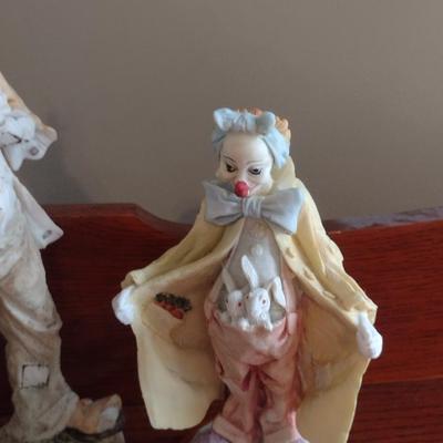 Collection of Resin Clown Figurines