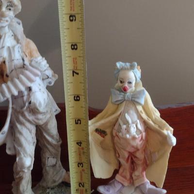 Collection of Resin Clown Figurines
