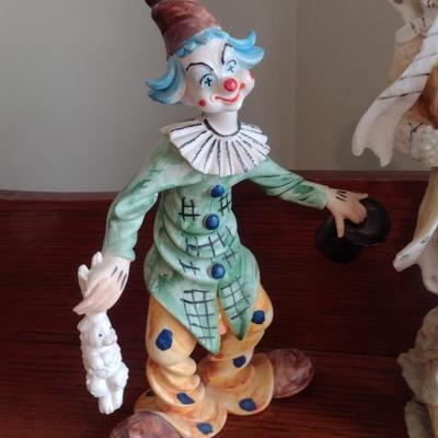 Collection of Resin Clown Figurines