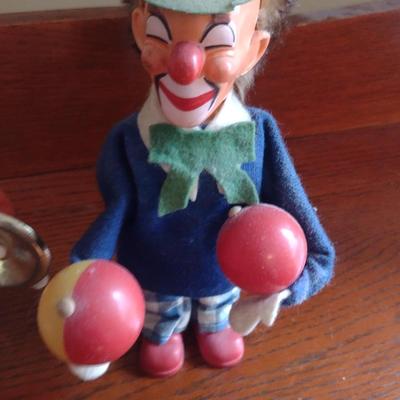 Pair of Vintage Clown Wind Up Toys
