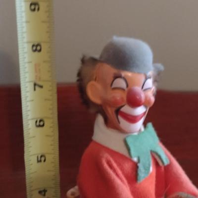Pair of Vintage Clown Wind Up Toys