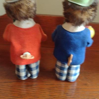 Pair of Vintage Clown Wind Up Toys