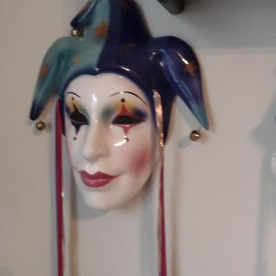 Collection of Porcelain Clown Masks- Four Pieces