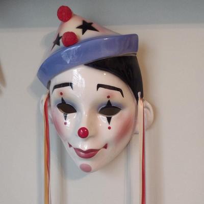 Collection of Porcelain Clown Masks- Four Pieces