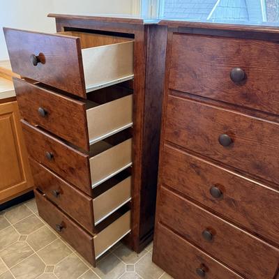 Set of Slim Five Drawer Dressers (UB-BM)