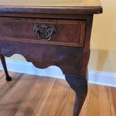 Queen Anne Style Lowboy Single Drawer Table (LR-EL)