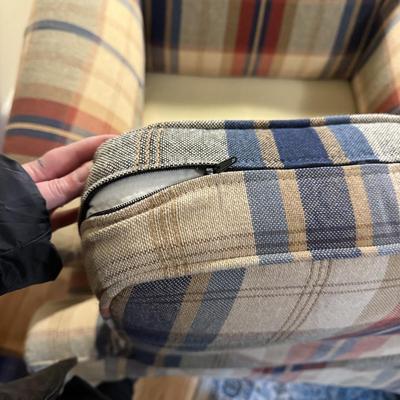 LT Designs Cozy Plaid Arm Chair (GB-BM)