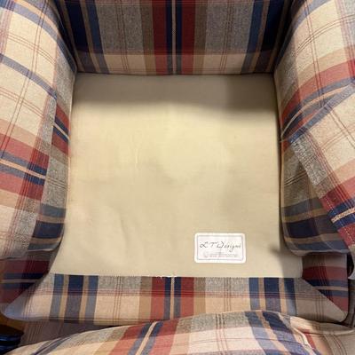 LT Designs Cozy Plaid Arm Chair (GB-BM)