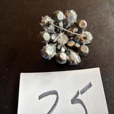 Beautiful Vintage Blue Brooch