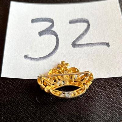 Vintage Crown Brooch