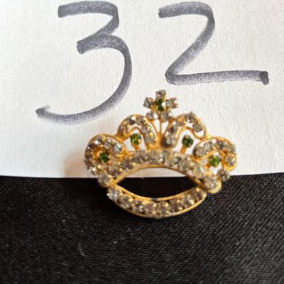 Vintage Crown Brooch