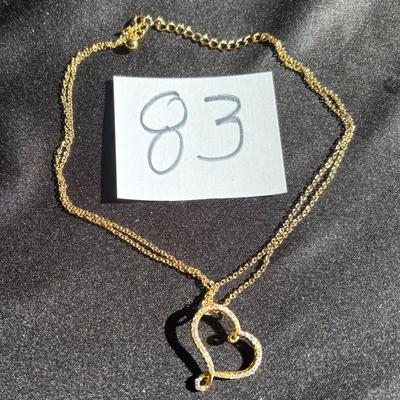 Gold Tone Heart Necklace