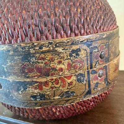 Vintage Chinese Woven Hat Box (GB-BM)