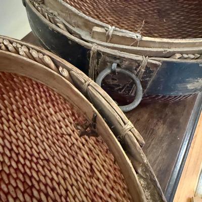 Vintage Chinese Woven Hat Box (GB-BM)