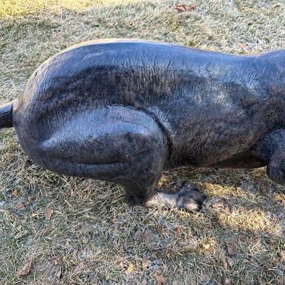 VERY NICE ALUMINUM COUGAR STATUE