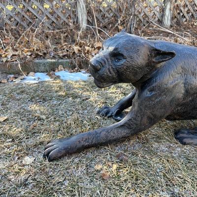 VERY NICE ALUMINUM COUGAR STATUE