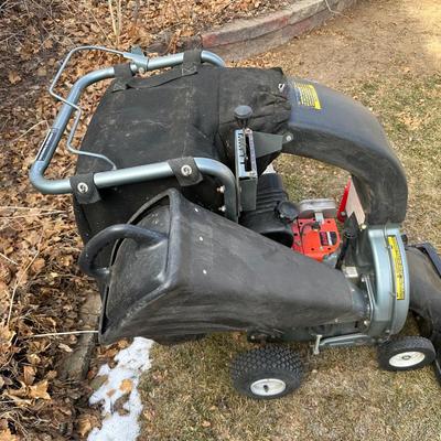 CRAFTSMAN 9 HORSEPOWER SELF-PROPELLED CHIPPER-SHREDDER-VACUUM WITH PLASTIC GAS CONTAINER