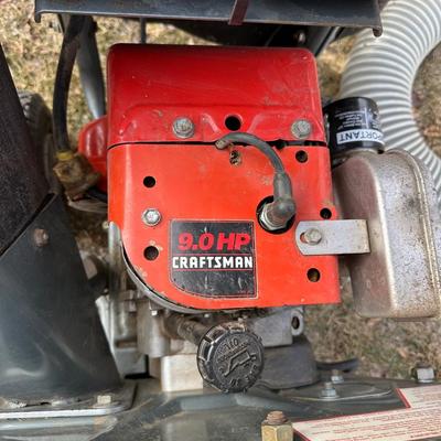 CRAFTSMAN 9 HORSEPOWER SELF-PROPELLED CHIPPER-SHREDDER-VACUUM WITH PLASTIC GAS CONTAINER